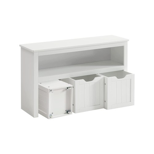 Opbevaringsbænk til børn LHS380W01, hvid