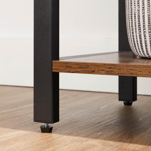 Bogreol – VASAGLE 6-etagers hyldereol i industrielt design, 66 × 30 × 186 cm, rustik brun/sort