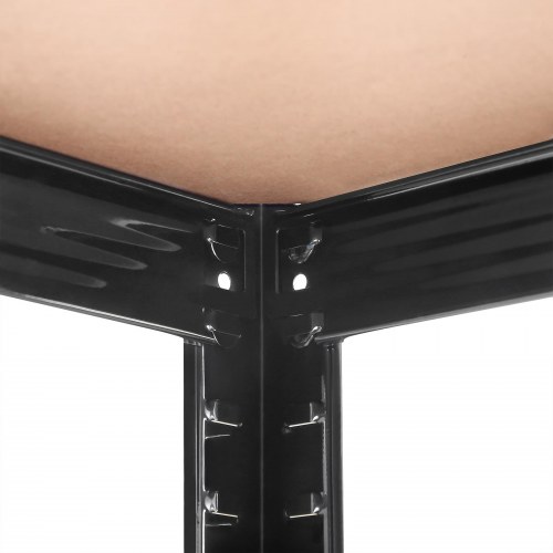 Reol med 5 hylder stålreol, 40 × 90 × 180 cm, sort