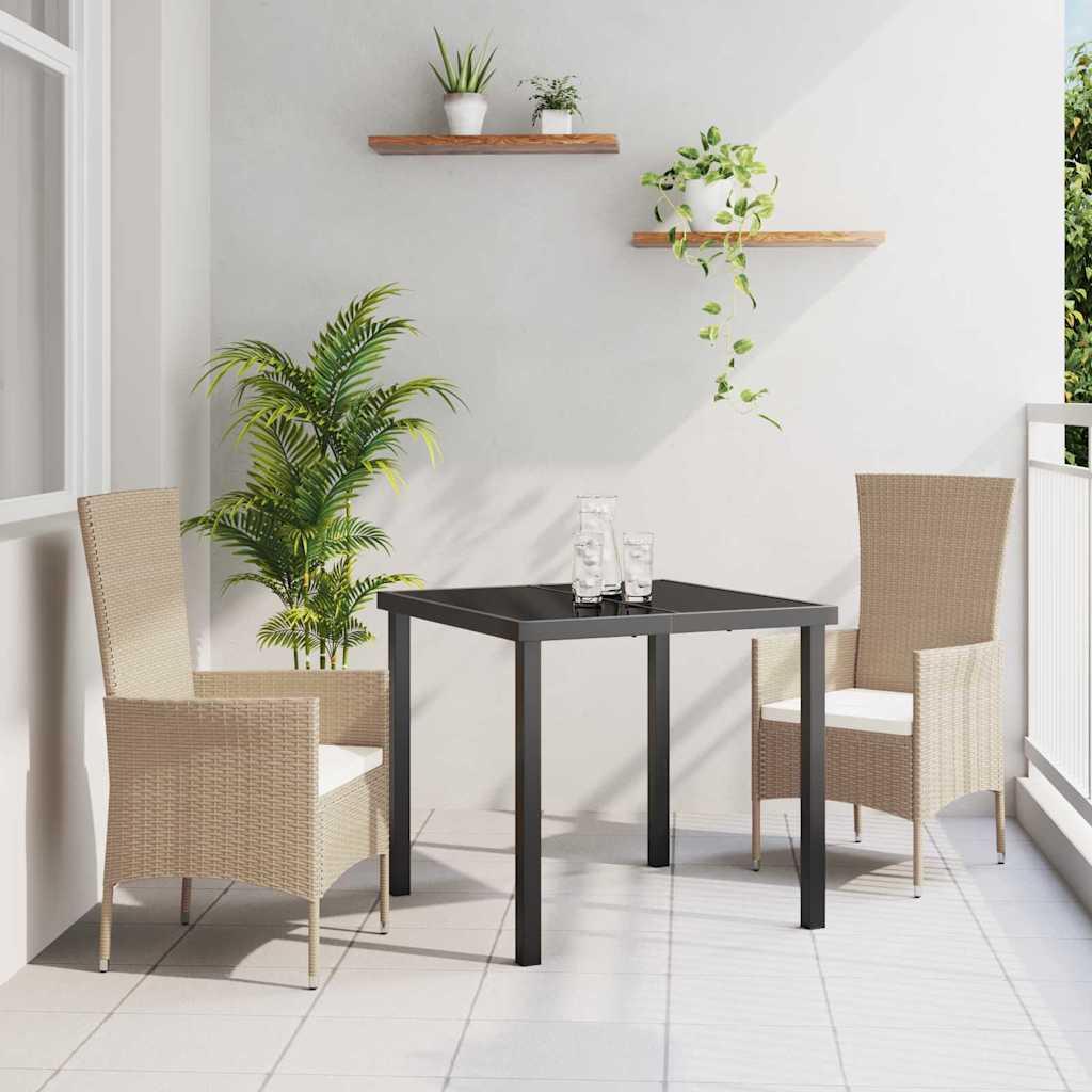 Have Spisebordssæt med pude 3 stk Beige polyrattan