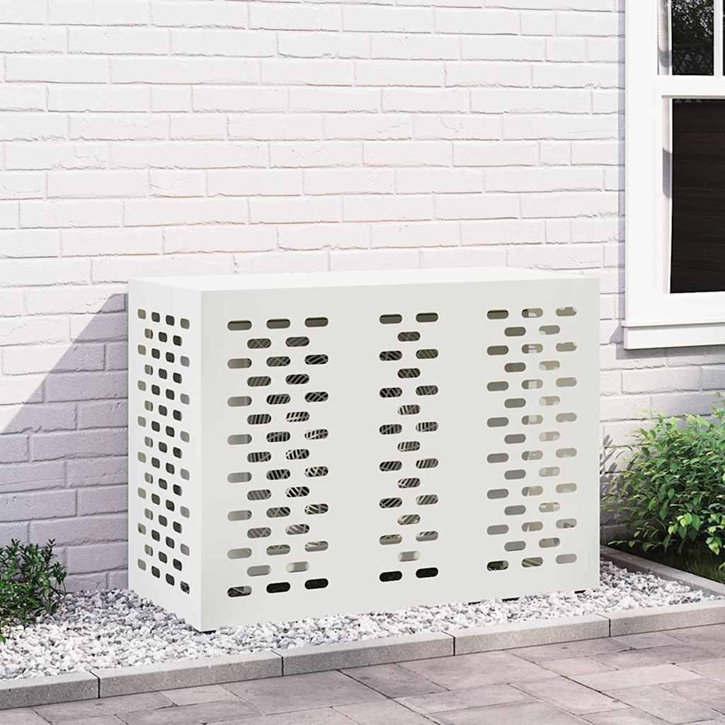 Air Conditioner Cover Hvid 110 x 50 x 80 cm Stål