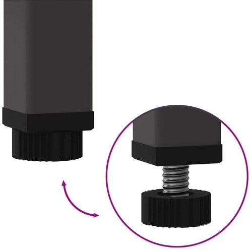 Hævet haveplante Sort 60 x 26 x 45 cm Stål