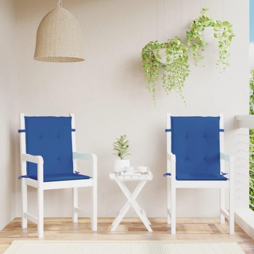 Stolehynde med lav ryg - 2 stk., 100×50×3 cm, oxfordstof, kongeblå
