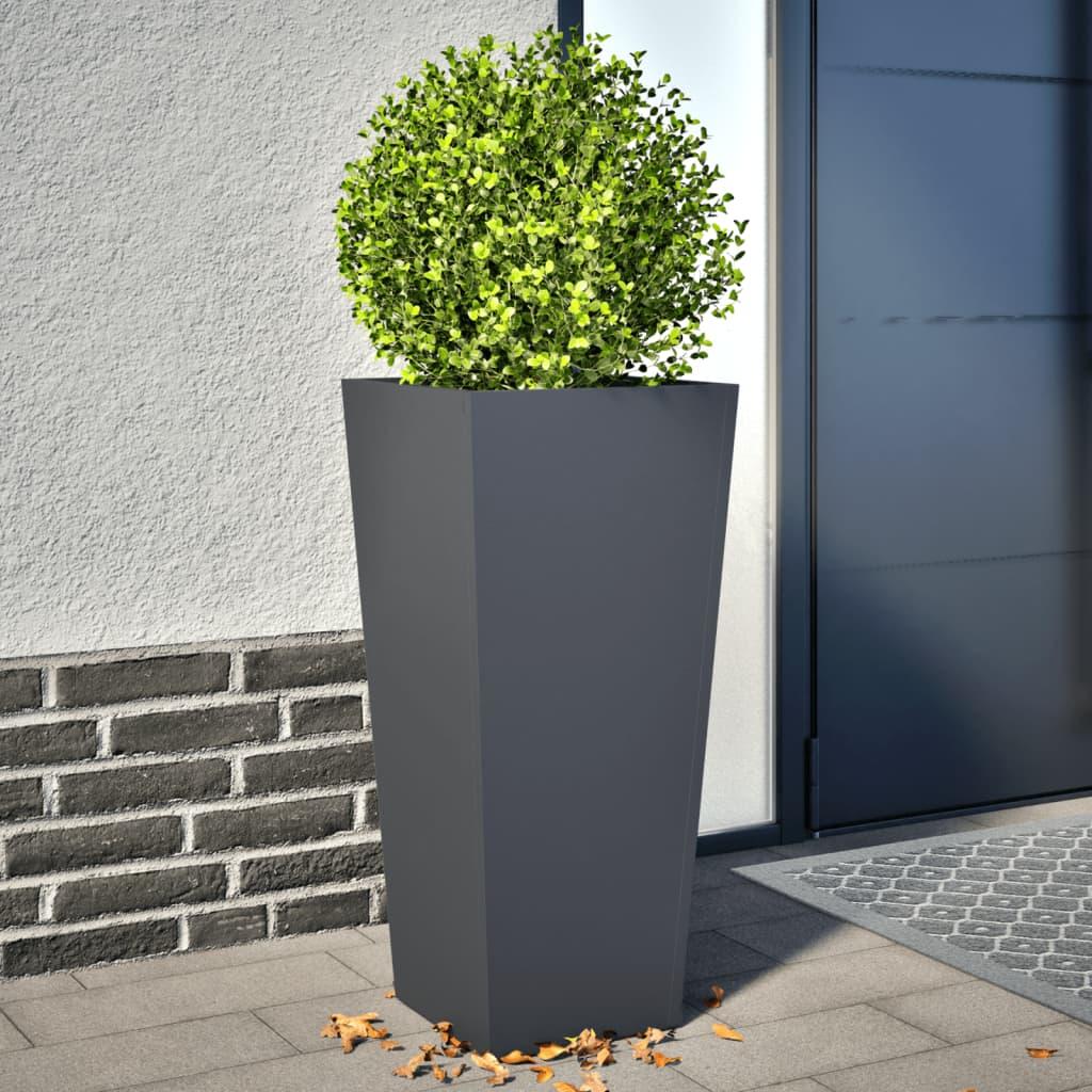 Plantekasse Stål Hvid - 2 / Stål/Antracitgrå / 35 x 35 x 75 cm