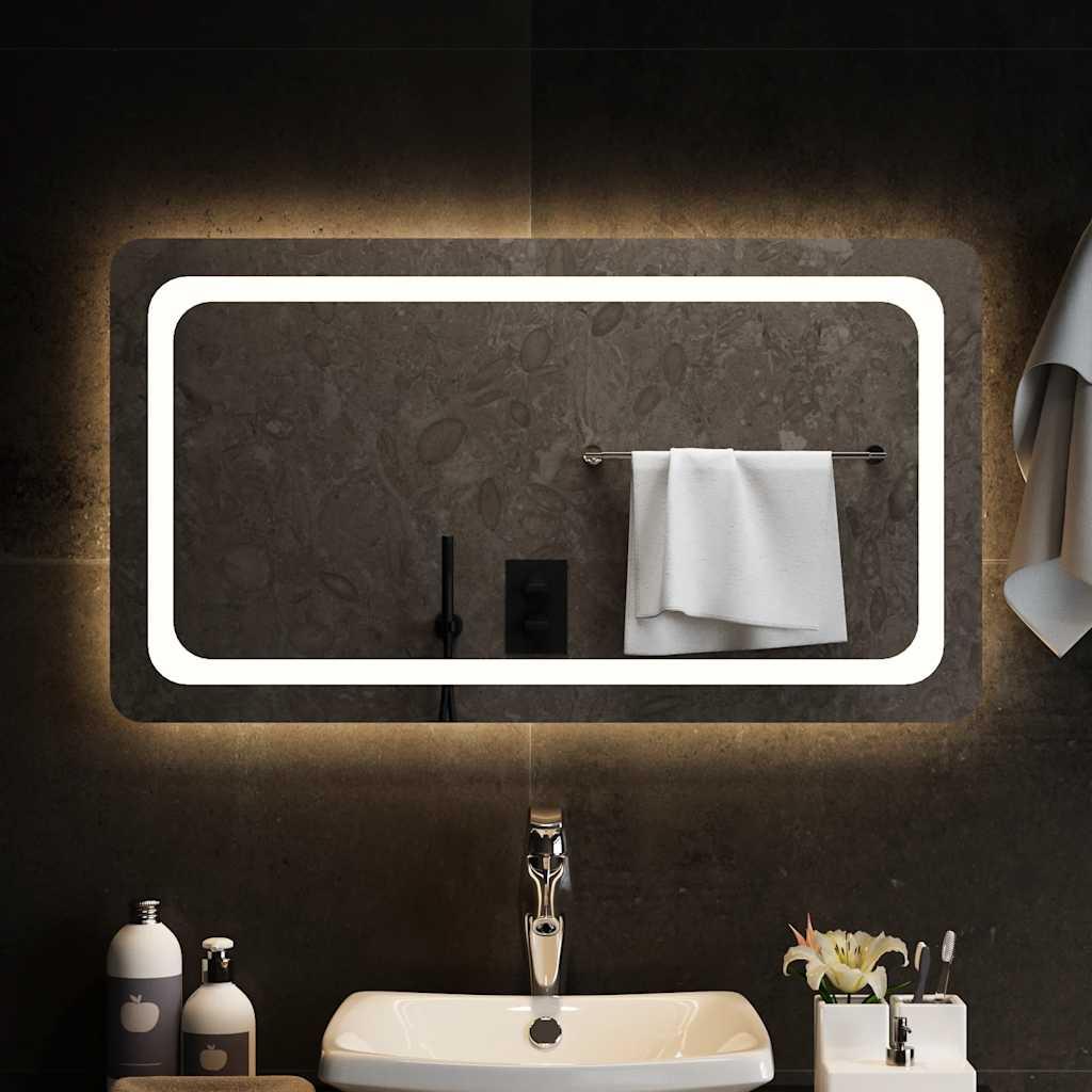 Badeværelsesspejl Med Led-lys - 90 x 50 cm