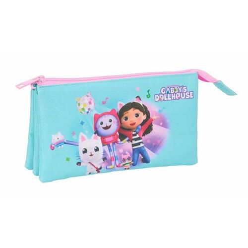 Penalhus med 3 rum Gabby's Dollhouse - Blå 22 × 12 × 3 cm