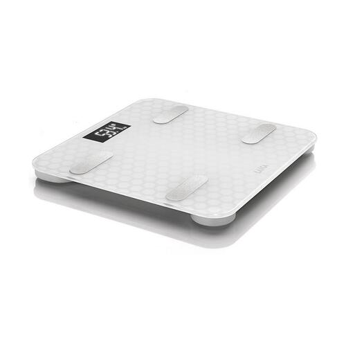 LAICA PS7011 digital badevægt i hvidt glas - 180 kg, Bluetooth