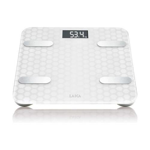 LAICA PS7011 digital badevægt i hvidt glas - 180 kg, Bluetooth