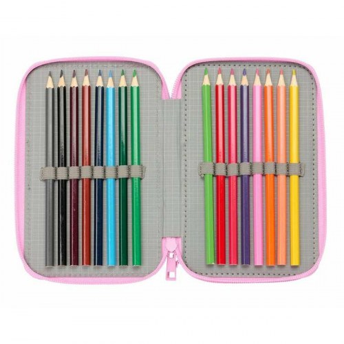 Penalhus tredobbelt Gabby's Dollhouse - blå, 12,5 × 19,5 × 5,5 cm, 37 dele