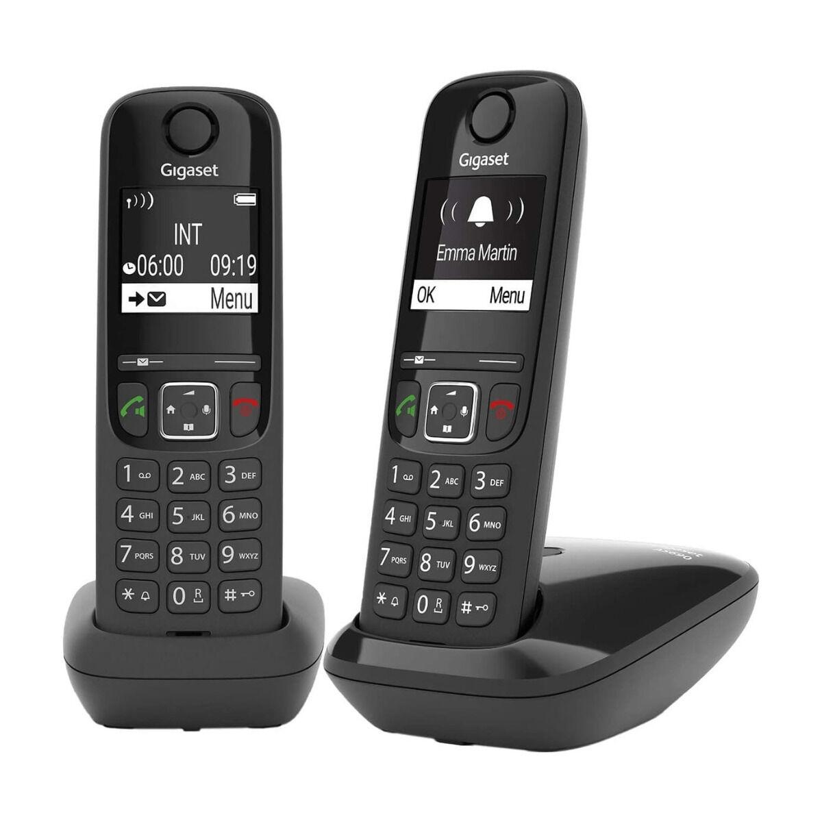 Gigaset AS690 Duo trådløs fastnettelefon - Sort billede