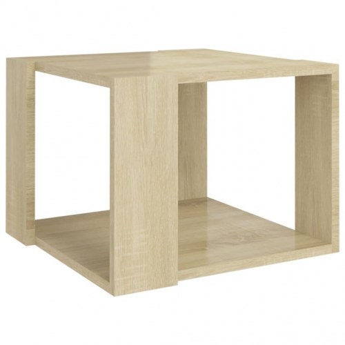 Sofabord 40×40×30 cm i konstrueret træ - sonoma-eg