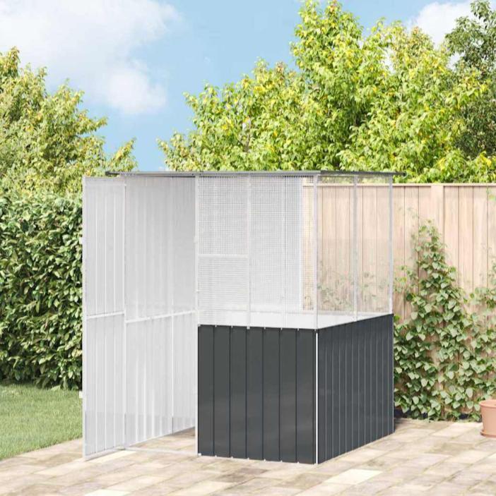 Fuglebur Antracit 165 x 165 x 200 cm Galvaniseret stål