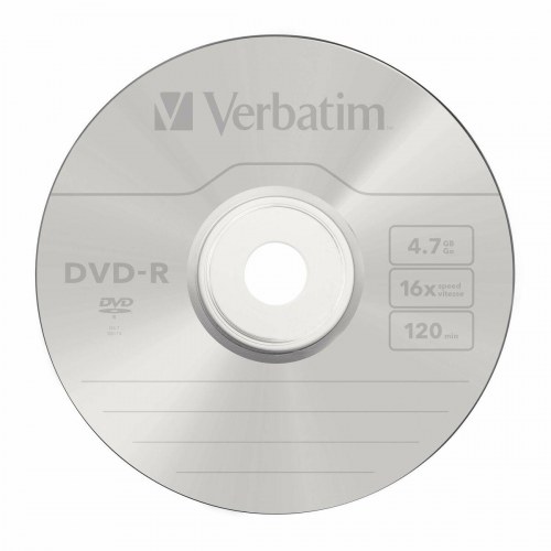 DVD-R skiver Verbatim Matt Silver 4,7 GB 16x - 100-pak