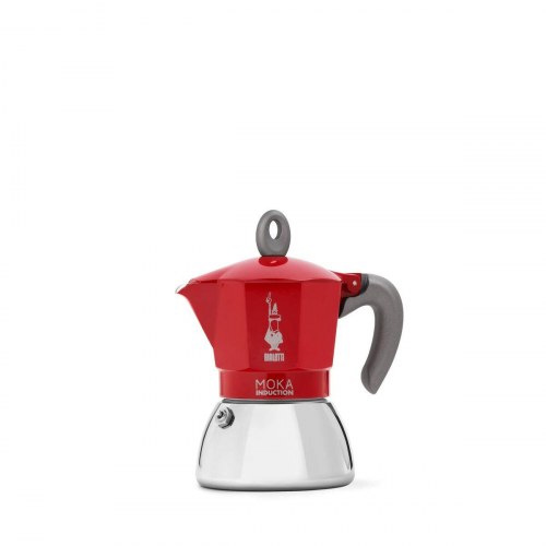 Espressokande Bialetti Moka Induction 6 kopper - rød