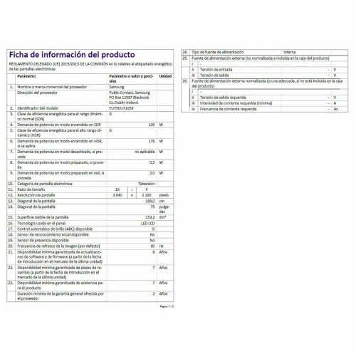 Smart TV Samsung 75" TU75DU7105 - 4K Ultra HD LED med HDR10+