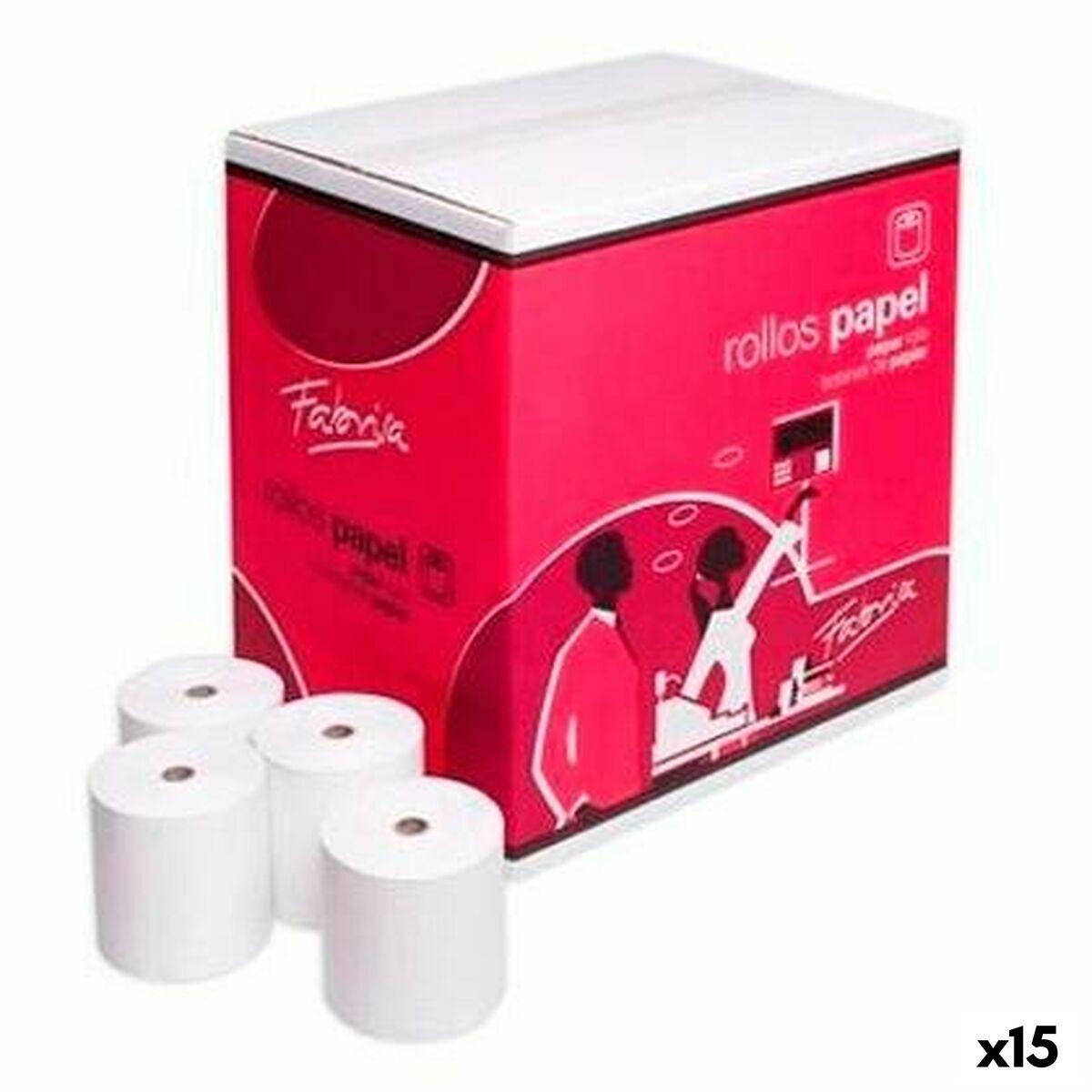 Kvitteringsruller termisk - Fabrisa, hvid, 10 ruller (15 pk)