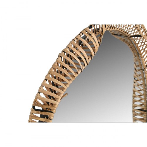 Vægspejl rund - natur/tropisk, 70 x 6 x 70 cm