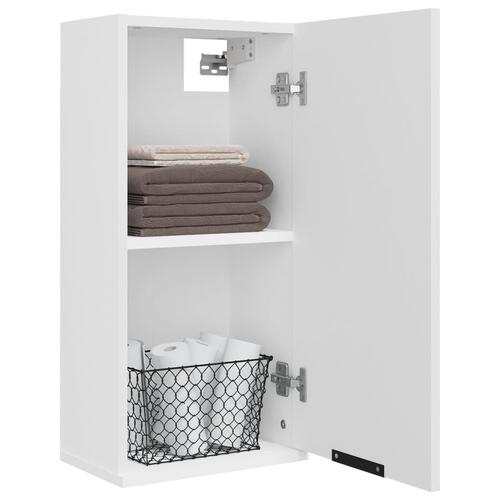 Væghængt badeværelsesskab 32x20x67 cm hvid (OUTLET A)