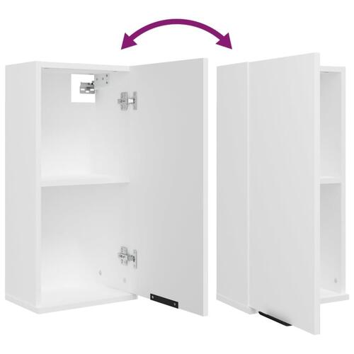 Væghængt badeværelsesskab 32x20x67 cm hvid (OUTLET A)