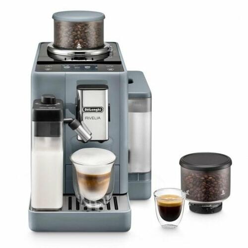 Kaffemaskine med kværn - DeLonghi Rivelia EXAM, 1450 W, grå