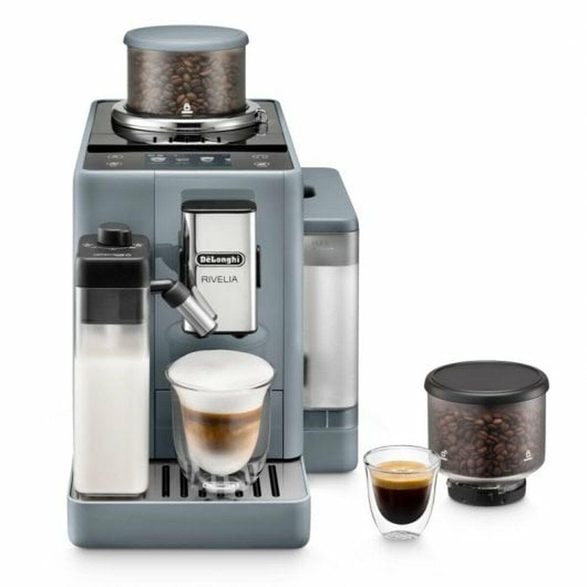 Kaffemaskine med kværn - DeLonghi Rivelia EXAM, 1450 W, grå