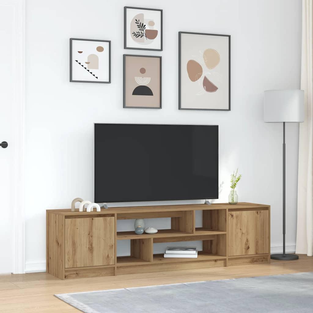 Tv-bord 188,5x41x50 cm konstrueret træ kunsteg