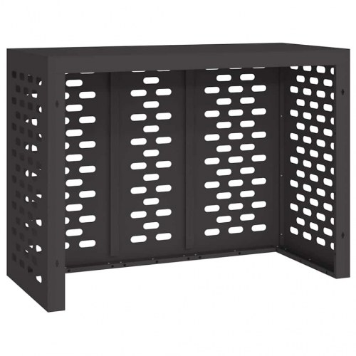Aircondition-cover i stål - sort 110 × 50 × 80 cm