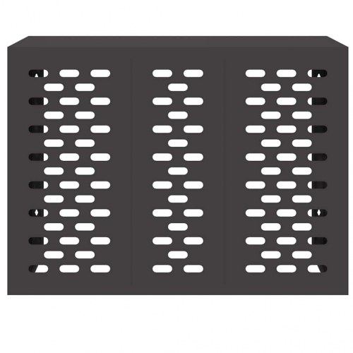 Aircondition-cover i stål - sort 110 × 50 × 80 cm