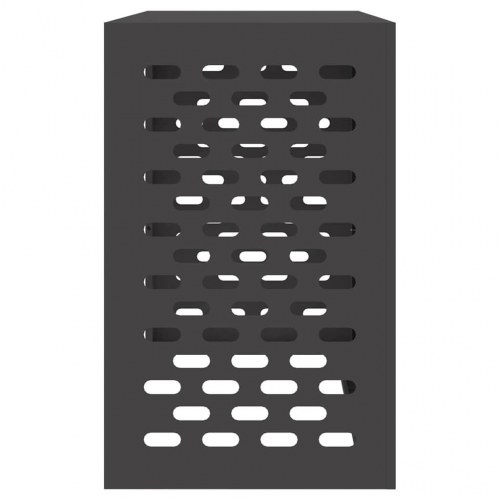 Aircondition-cover i stål - sort 110 × 50 × 80 cm