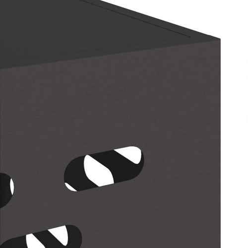 Aircondition-cover i stål - sort 110 × 50 × 80 cm
