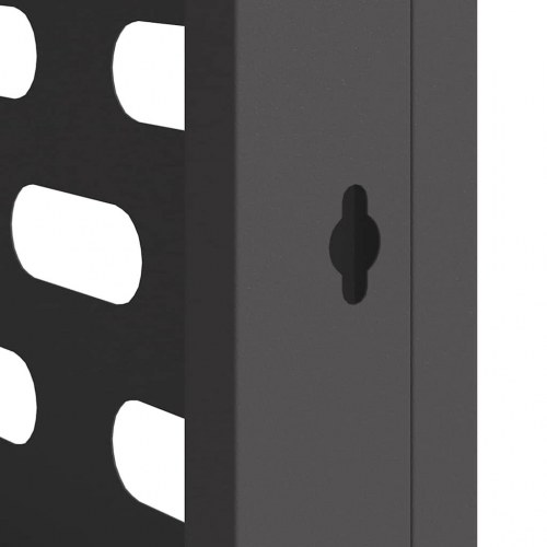 Aircondition-cover i stål - sort 110 × 50 × 80 cm