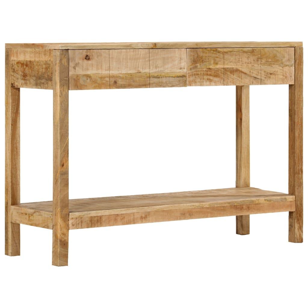 Konsolbord med 2 skuffer og hylde 110 x 35 x 75 cm i massivt mangotræ