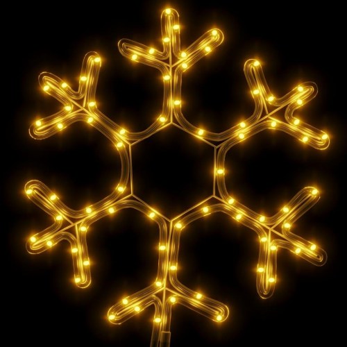 Snefnug julefigur med 72 LED - 38 × 37 cm, varmt hvidt lys