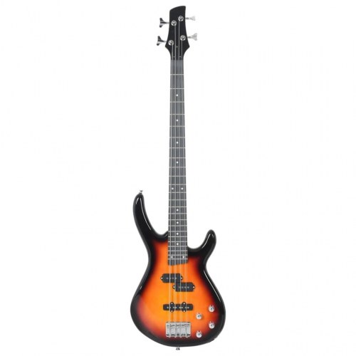 Elektrisk basguitar til begyndere med taske 4/4 46" - gradueret brun/sort