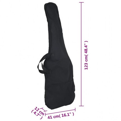 Elektrisk basguitar til begyndere med taske 4/4 46" - blå/sort