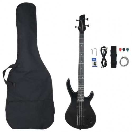 Elektrisk basguitar til begyndere inkl. taske 4/4 46" sort