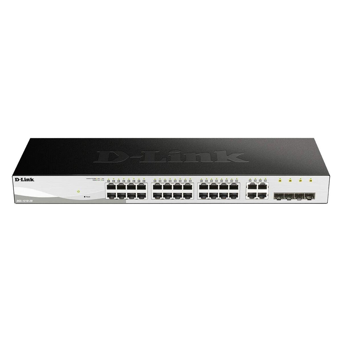 D-Link DGS-1210-28/E administrerbar Gigabit switch - 24x RJ45 + 4x SFP, 1U rack billede