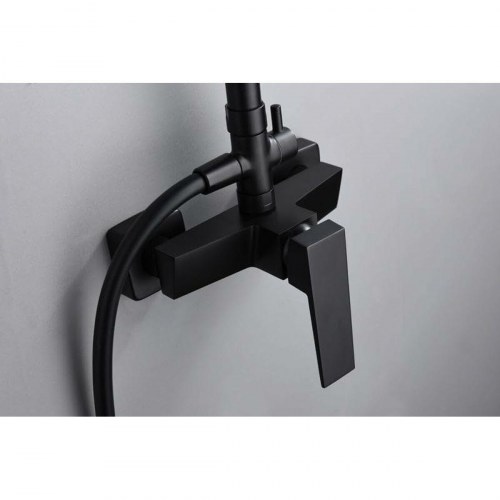 Brusearmatur med blandingsbatteri Imex - sort vægmontering