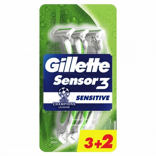 Barberskraber engangs Gillette Sensor3 Sensitive - 5 stk.