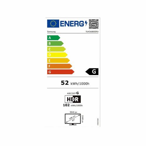 4K Smart TV Samsung 43" TU43U8005 - LED, HDR, Tizen