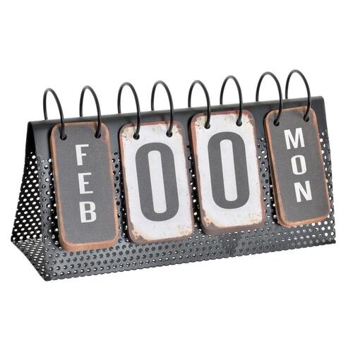 Skrivebordskalender Hvid Sort 34 x 13 x 21 cm