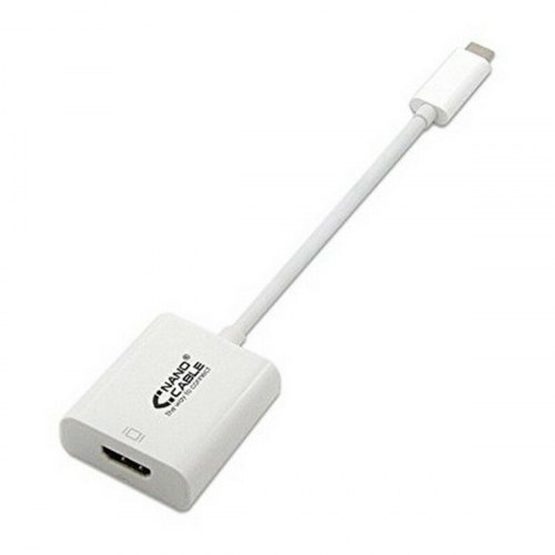 USB-C til HDMI adapter NANOCABLE 15 cm - hvid