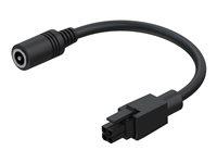 Strømkabel adapter Teltonika - DC hun 5,5 x 2,1 mm til 4?pin han, 10 cm (sort) billede