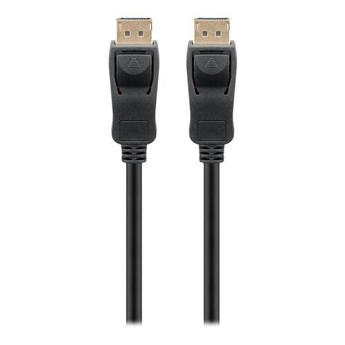 DisplayPort kabel 1.2 – Goobay – han til han med lås – sort