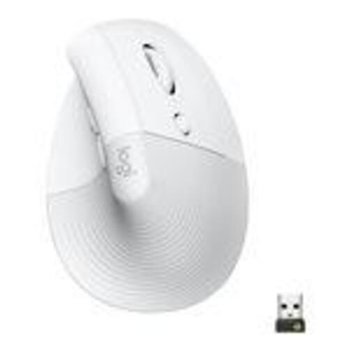 Ergonomisk mus Logitech Lift Vertical – trådløs, off‑white