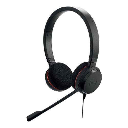 Headset med ledning Jabra Evolve 20 UC stereo – sort