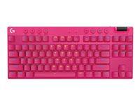Mekanisk gamingtastatur Logitech G Pro X TKL - trådløs - pink (US International) billede