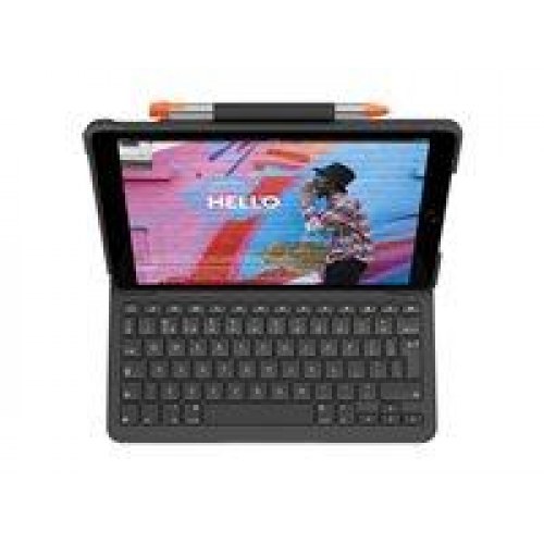 Tastatur til iPad – Logitech Slim Folio, trådløs, QWERTZ (tysk), grafit