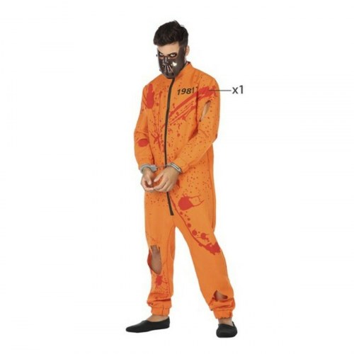 Kostume til voksne - Død fange mand, orange jumpsuit, XL