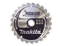 Rundsavsklinge 165 mm til træ - Makita Specialized EFFICUT, 25 tænder, 20 mm hul billede